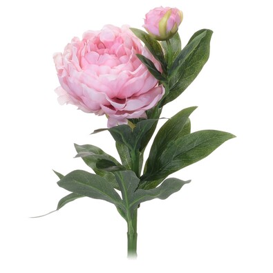 Floare artificială Bujor, roz deschis, 61 cm