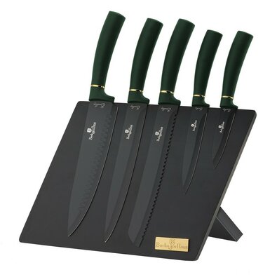 Berlinger Haus 6-częściowy zestaw noży na magnetycznym stojaku Emerald Collection
