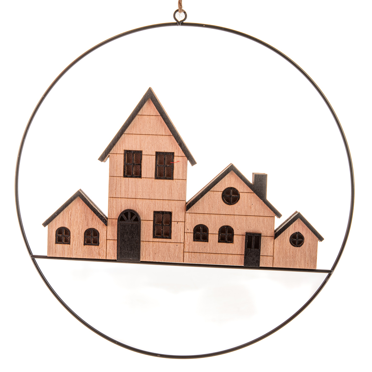 Závesná svietiaca dekorácia domčeky, pr. 25 cm