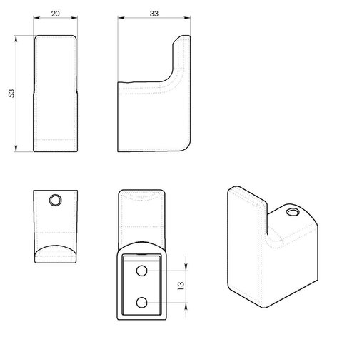 GEDY PI2788 Гачок Pirenei 2 шт, золото матовий