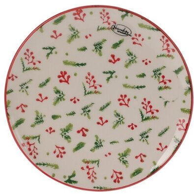 EH Świąteczny talerz Yule, 21 cm, ostrokrzew