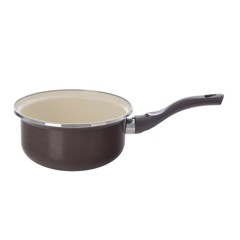 Orion Cratiță emailată cu margine maro, diametru16 cm, diam. 16 cm