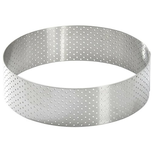 Inel de tort perforat rotund De Buyer 3098.05, 12,5 cm, oțel inoxidabil