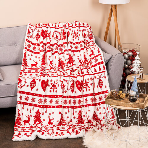4Home Плед на овчині White Christmas, 150 x 200 см