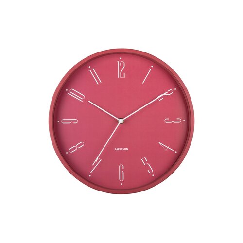 Karlsson 5988RD designerski zegar ścienny w kolorze ciemnoróżowym, średnica 30 cm