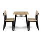 Set de masă Industrial cu 4 scaune, 110 x 70 x 76cm, maro