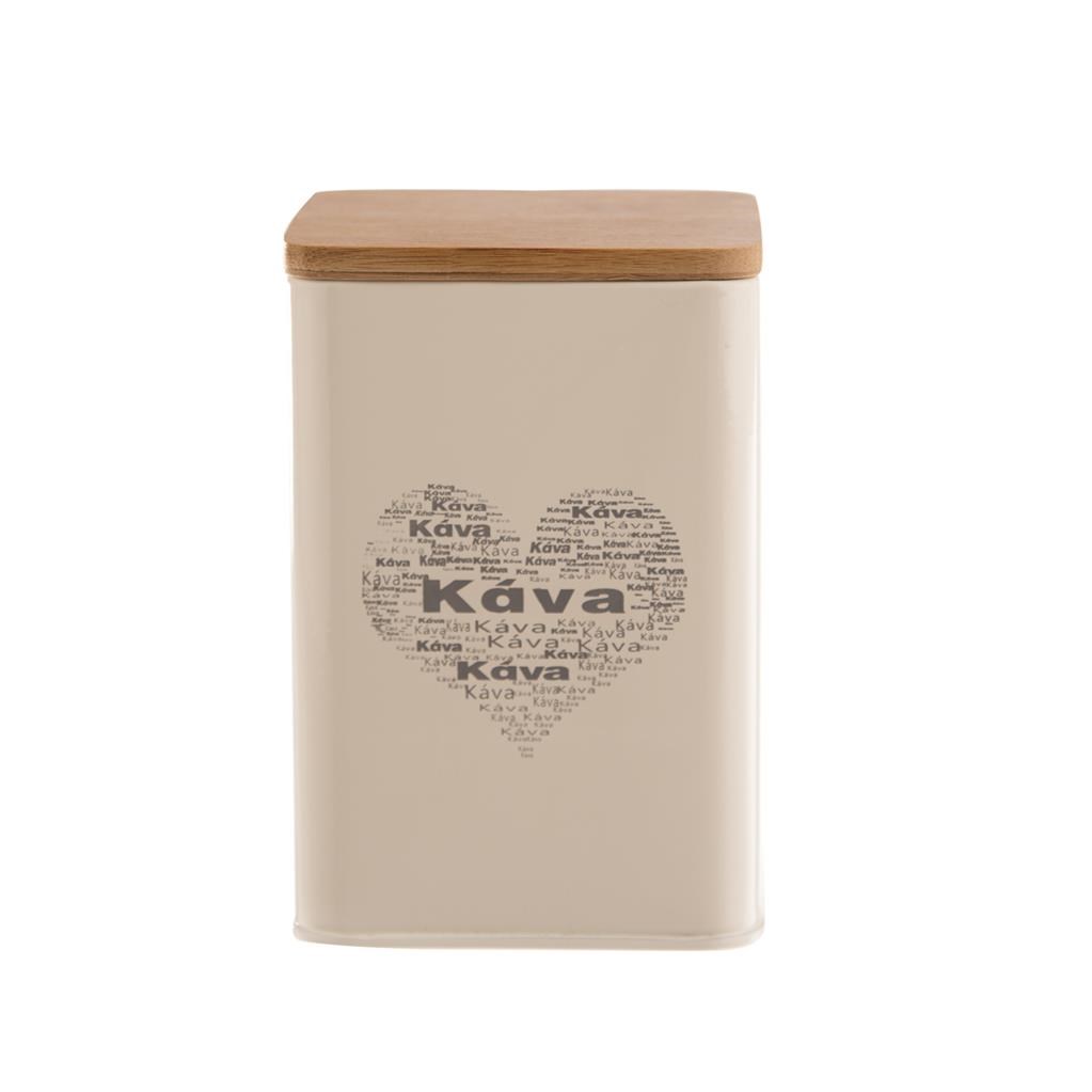 Orion Plechová dóza Srdce, Káva, v. 14 cm