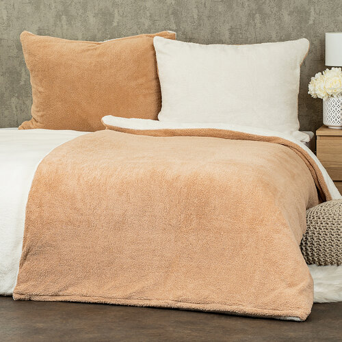 4Home Bettwäsche Lammfelloptik Teddy Beige, 140 x 200 cm, 70 x 90 cm