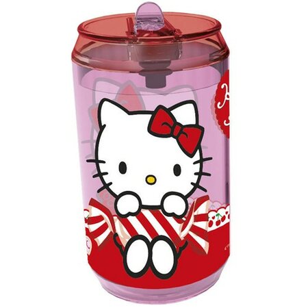 Banquet Hello Kitty üveg szívószállal