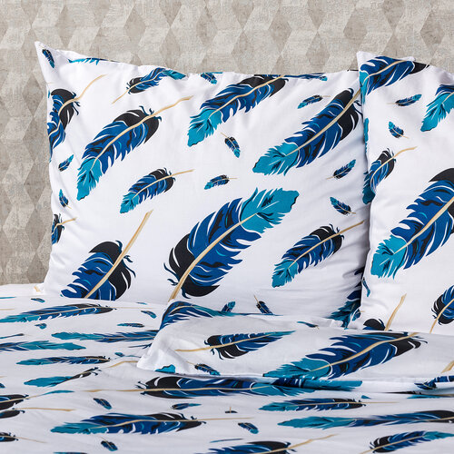 4Home Baumwollbettwäsche Feathers, 160 x 200 cm, 70 x 80 cm