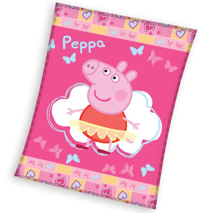 Carbotex Dětská deka Prasátko Pepina Baletka 110x140