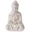 Statuetă din ciment Buddha, 13 x 20 cm, gri deschis
