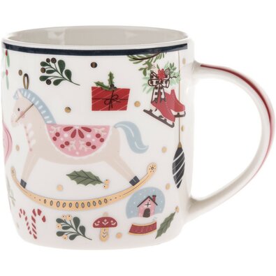 Porcelanasta skodelica Playful Christmas 350 ml