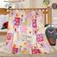 Bellatex odeja Ella Patchwork roza, 100 x 155 cm