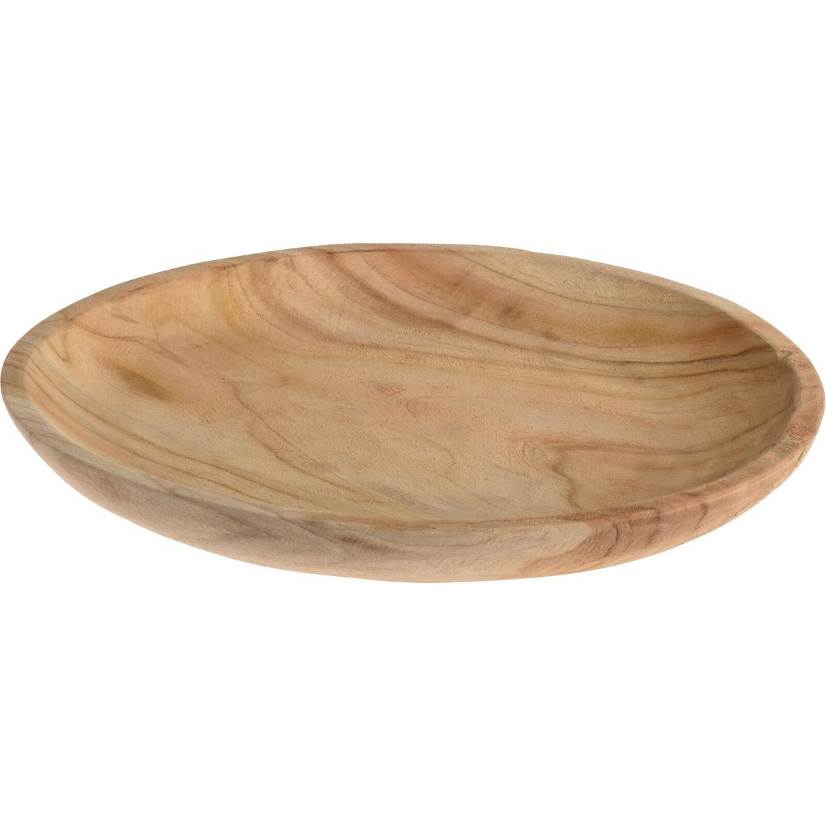 Tavă decorativă din lemn de teak Round, 30 cm,