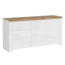 Komoda VILGO 2D3S, lesklá bílá