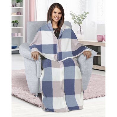 Bellatex TV torba Korall Kostka modra , 150 x 200cm