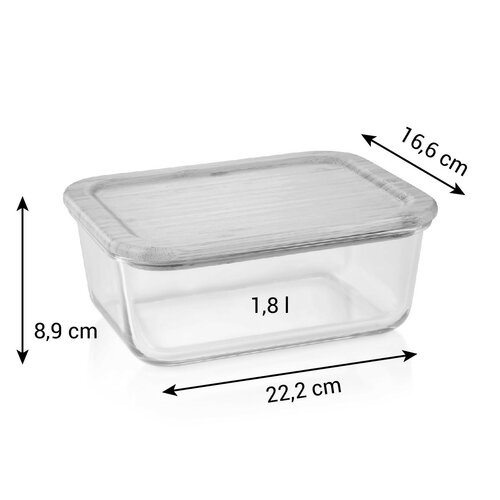 Tescoma Szklany pojemnik ONLINE 1,8 l, prostokątny