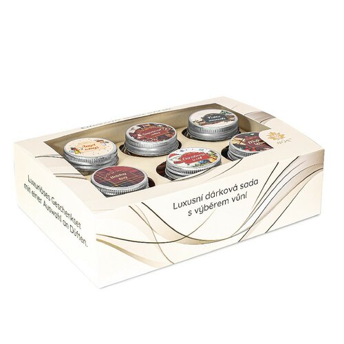 Набір ароматичних свічок з побажанням 28 г уподарунковій коробці, Winter, набір 6 шт.