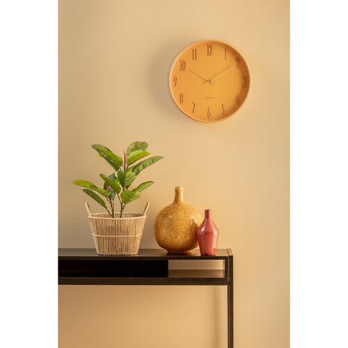 Karlsson 5996YE dizajnové nástenné hodiny žltá, pr. 40 cm