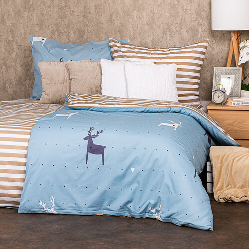 4Home Bombažno posteljnino Deer love, 140 x 200cm, 70 x 90 cm