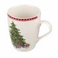 Altom Kubek porcelanowy z pokrywką i sitkiem Christmas tree, 300 ml