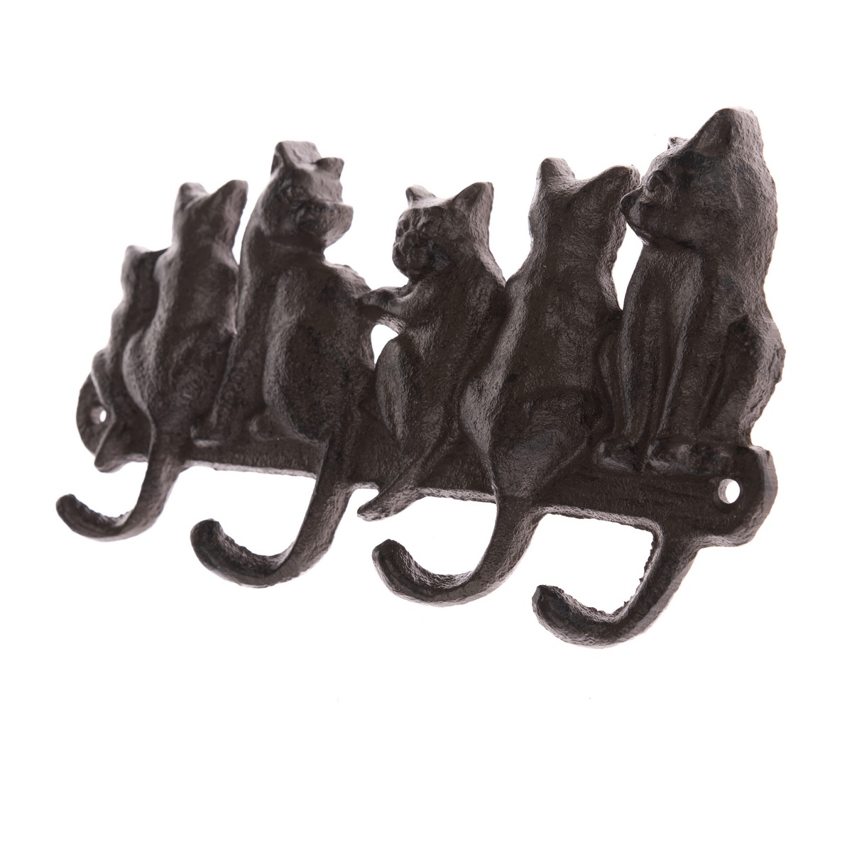 Suport de haine din fontă Cats negru, 11 x 22 cm