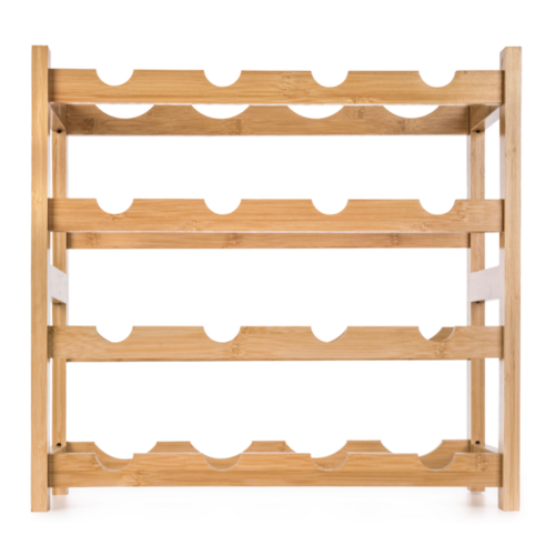 Raft pentru vin G21 din bambus, 16 sticle