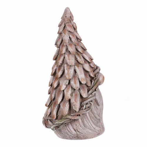 Decorațiune de grădină cap de pitic, gri, 24 x 21x 43 cm