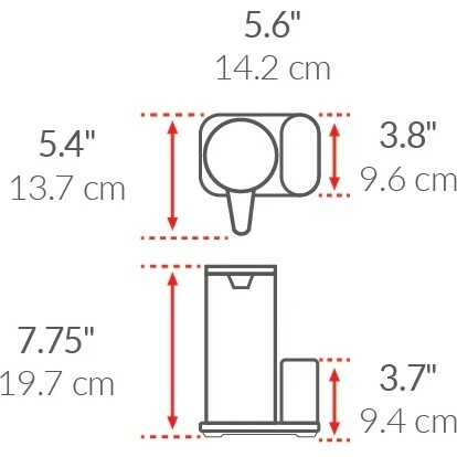 Simplehuman Bezdotykowy dozownik z uchwytem nagąbkę 414 ml, stal nierdzewna błyszcząca