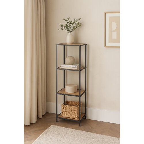 Kovový regál LOFTY Tower 4, 120 x 35 cm