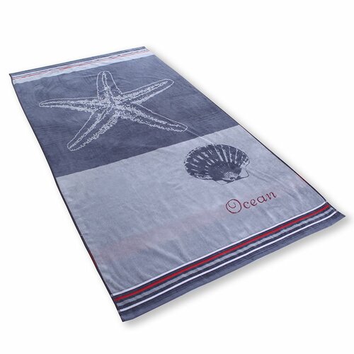Prosop plajă DecoKing Ocean gri, 90 x 180 cm