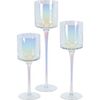 Set mit dekorativen Glaskerzenhaltern von Home and Styling, 3 Stück