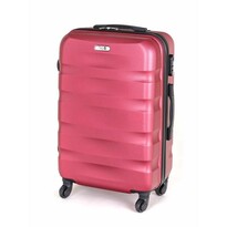 Pretty UP Cestovní kufr na kolečkách ABS29, M, vínová