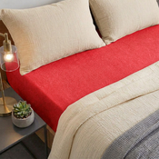 4Home Frottee-Bettlaken Ideal Rot, 100 x 200 cm