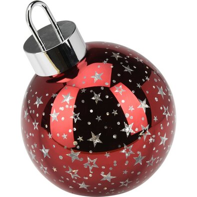 Xmas ball karácsonyi LED dísz piros, átmérő 15 cm