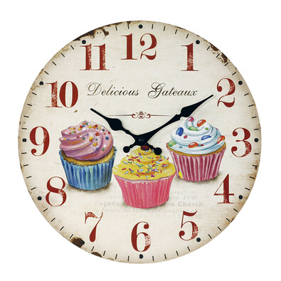 Nástěnné hodiny Cupcake, pr. 34 cm