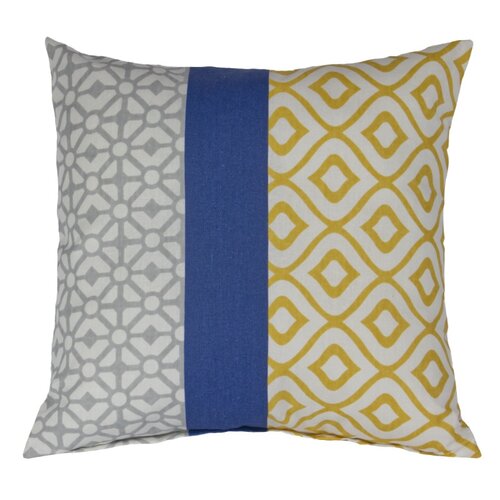 Dekokissenbezug Streifen Krepp blau-gelb, 40 x 40 cm