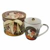 Kubek porcelanowy Alfons Mucha 340 ml w pudełku prezentowym