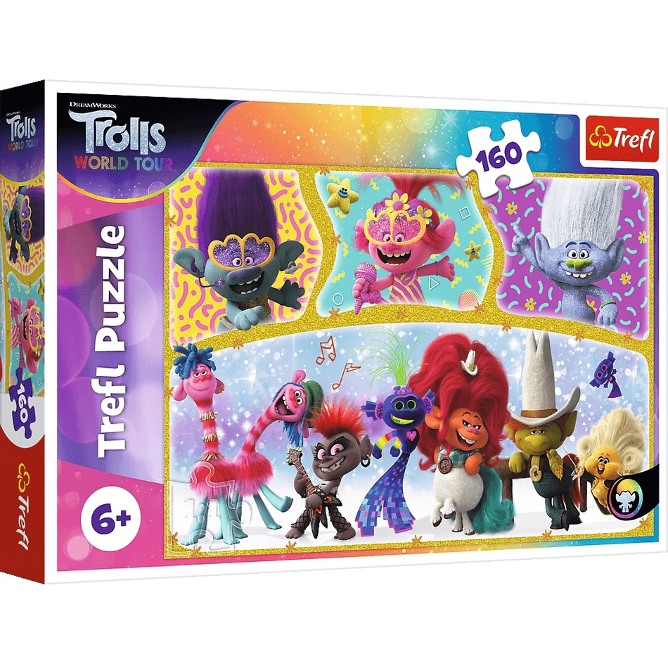 Trefl Puzzle Trollové 2 Buď šťastný, 160 dílků