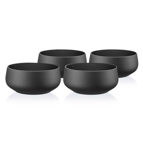 Crystalex 4-dielna sada misiek Mini Bowls Black, 95 ml
