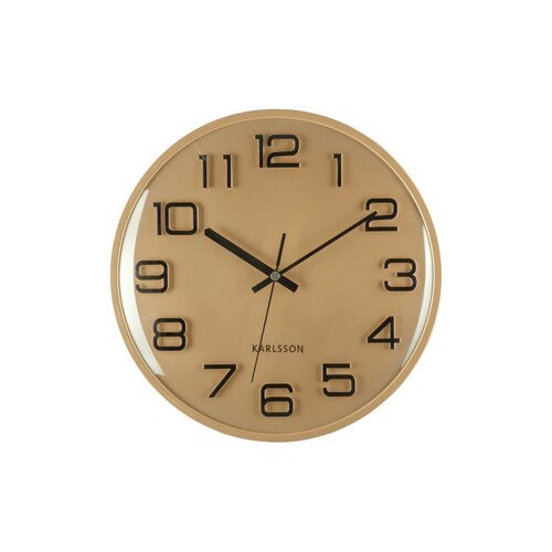 Karlsson 6022GD dizájner falióra, arany, átmérő 30 cm