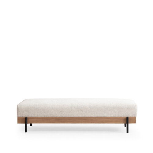 Taburet Eti Oak Pouffe White