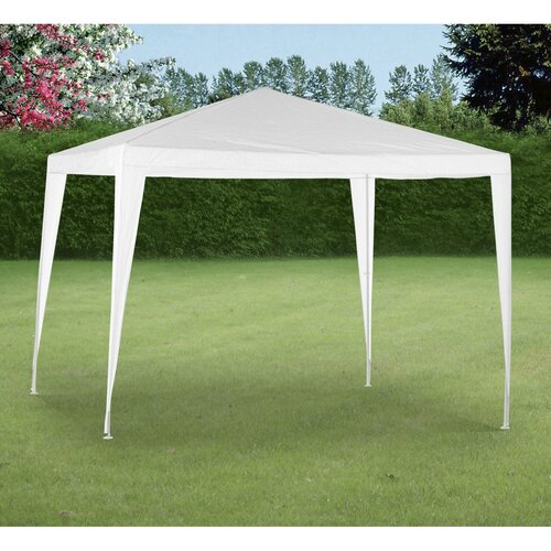 ProGarden Gartenpavillon 3 x 3 m, Weiß, H. 245 cm