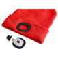 Sixtol Czapka z latarką czołową 45 lm, USB, uni, czerwony