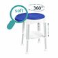 SAPHO A0050401 Handicap-Drehhocker, höhenverstellbar, Weiß/Blau