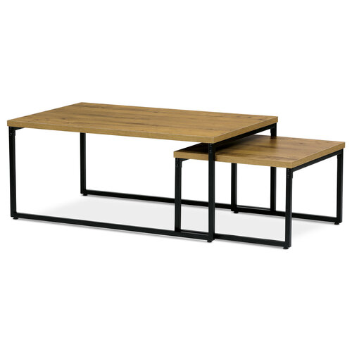 Couchtischset in Wildeiche Dekor 2 Stück