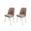 Set de scaune de sufragerie Hugo Beige and White,2 buc.