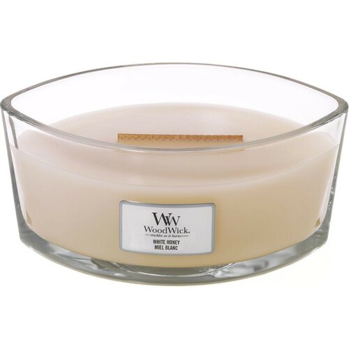 Woodwick Vonná svíčka loď White Honey, 453 g