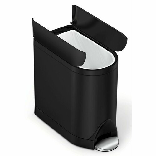 Simplehuman Вузький педальний кошик 10 л, чорний